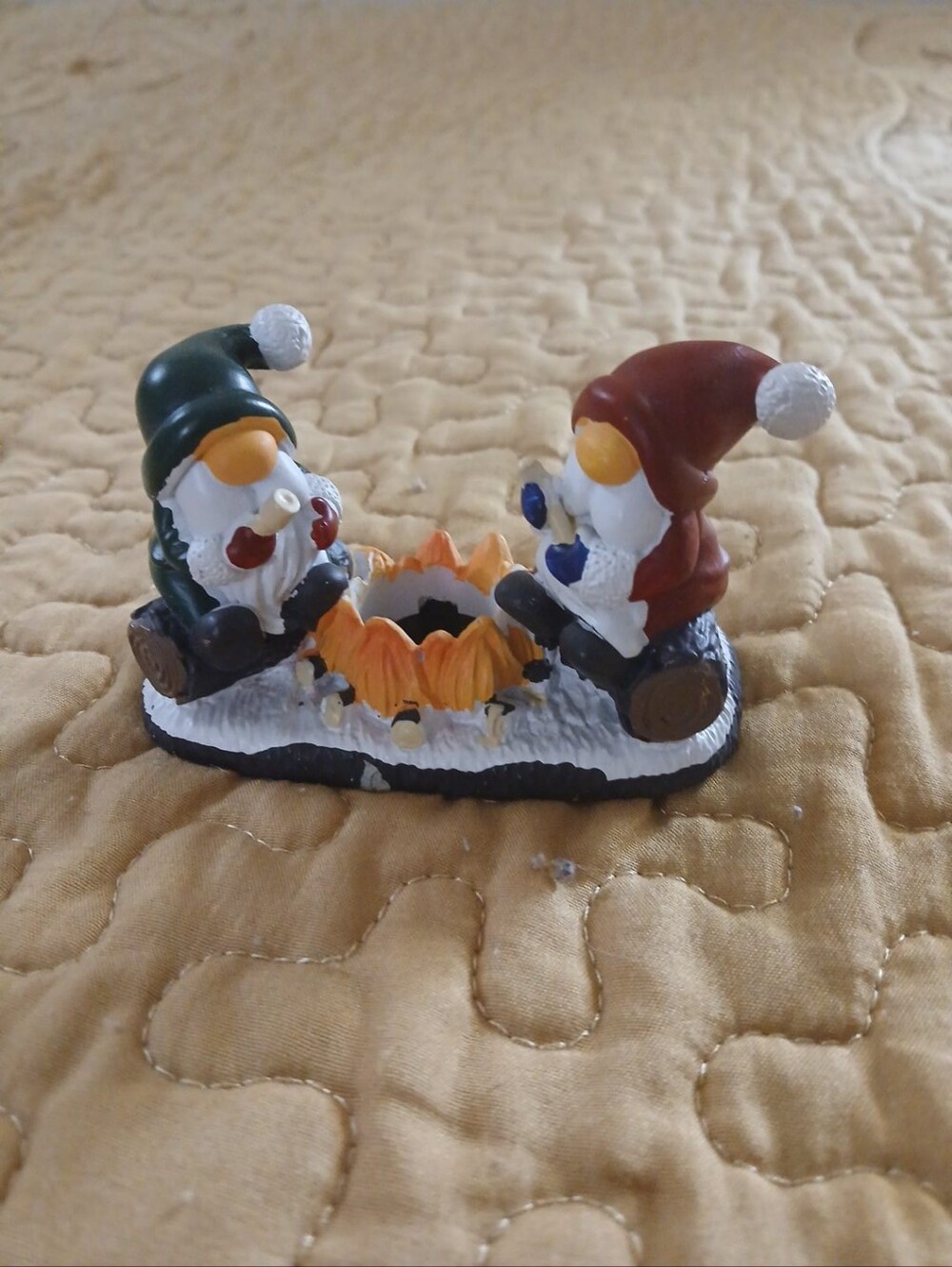 No Boundaries Holiday Gnome Pair Figurine in Green and Red